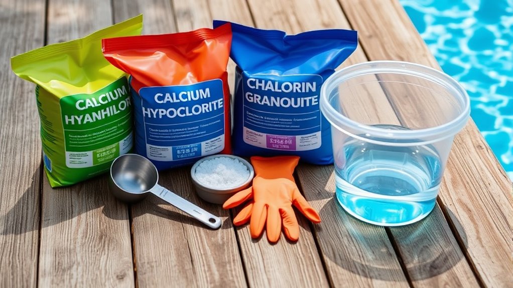gather pool shock supplies