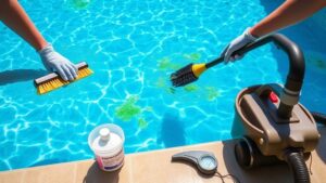 pool algae removal steps