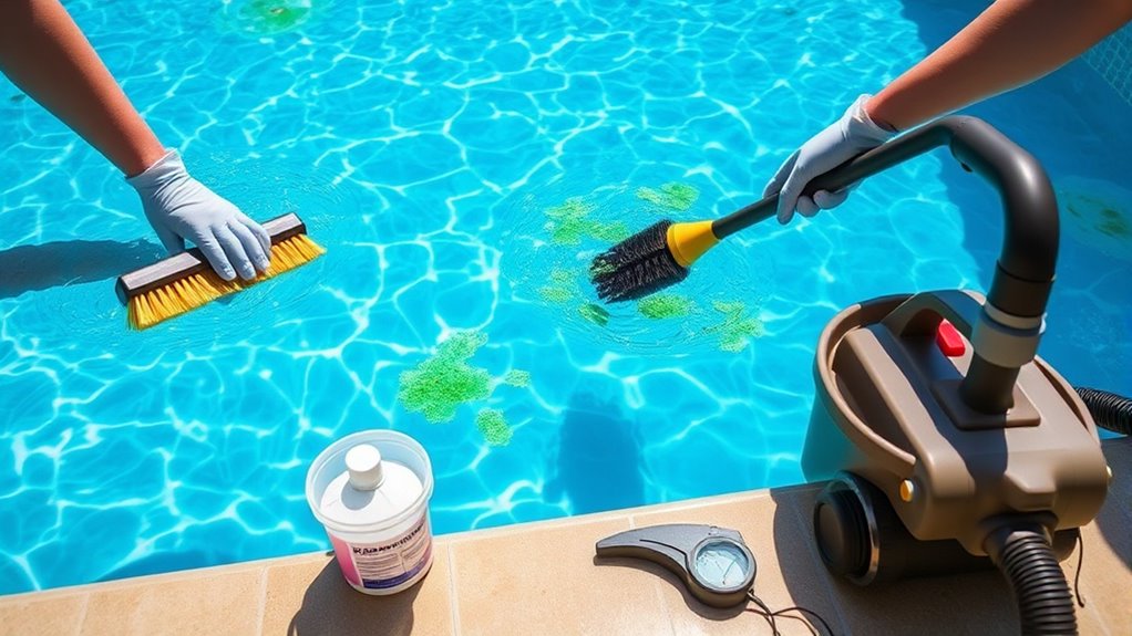 pool algae removal steps