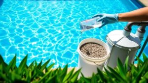 removing iron from pool